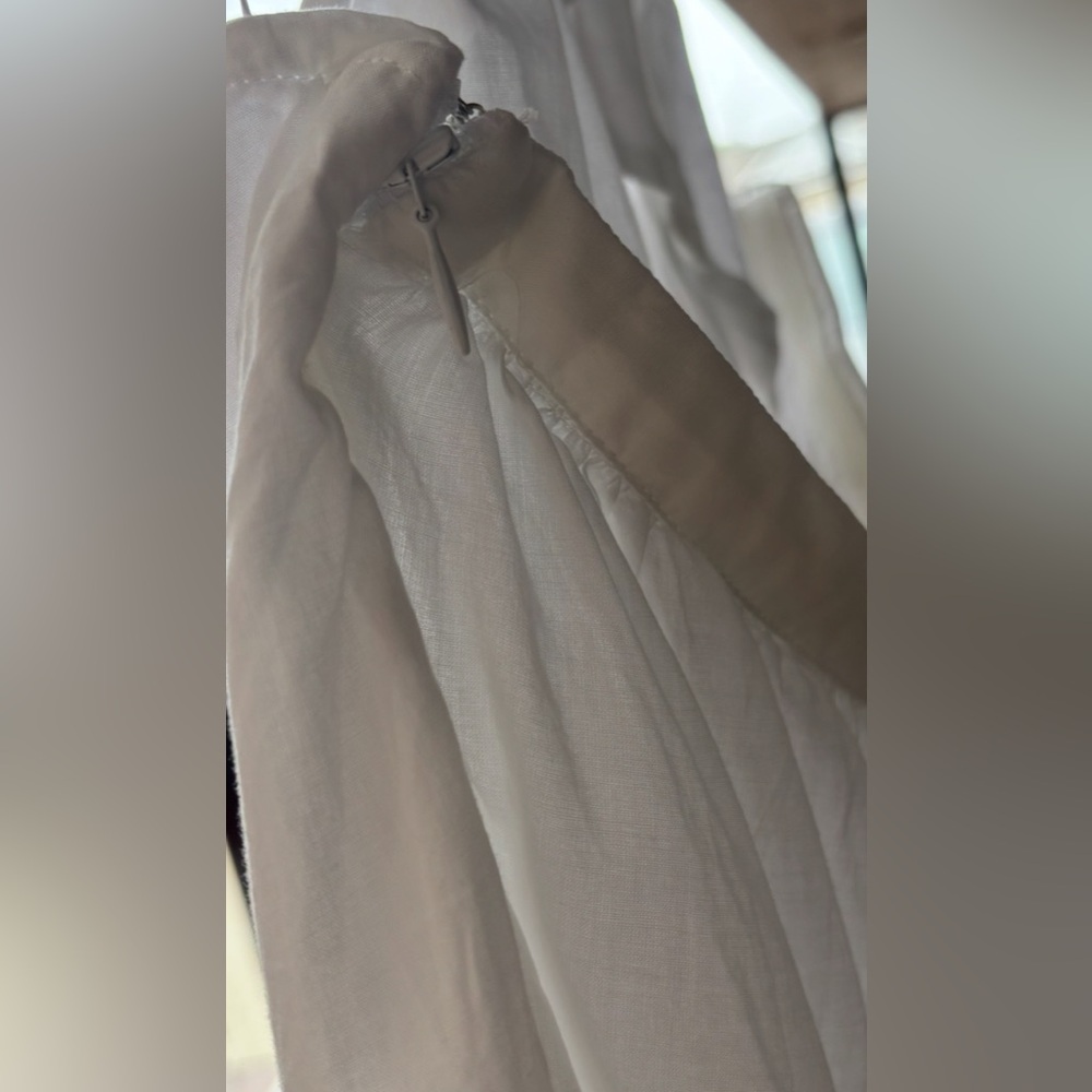 J. Crew NWT cotton halter maxi dress with rainbow stitching in white, small ✨ - Picture 11 of 11
